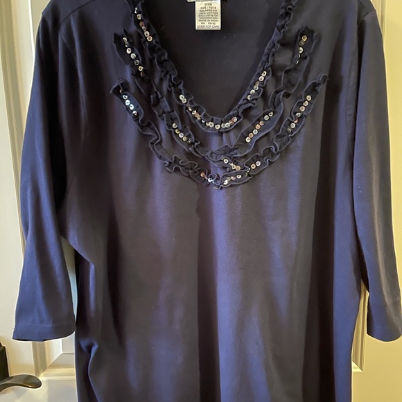 Ulla Popken Tops - Ulla Popken Tunic Blue Size 16/18